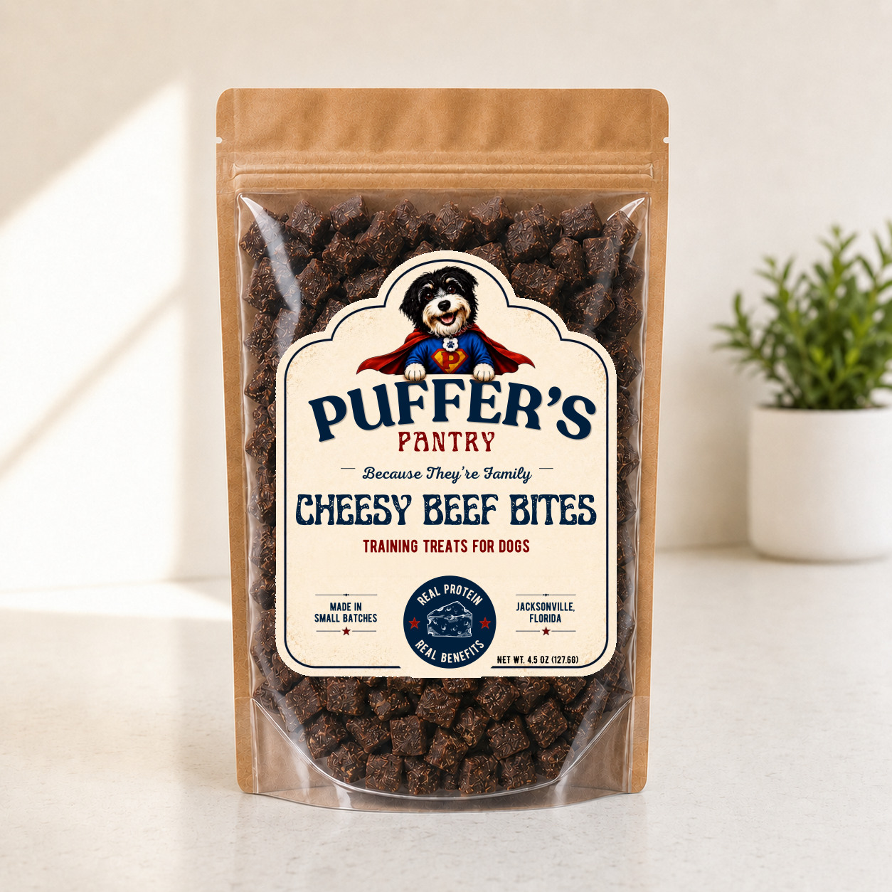 Cheesy Beef Training Bites Training Treats · 4.5 oz